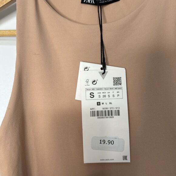 NWT Zara Tan Halterneck Bodysuit Size Small - Picture 5 of 10